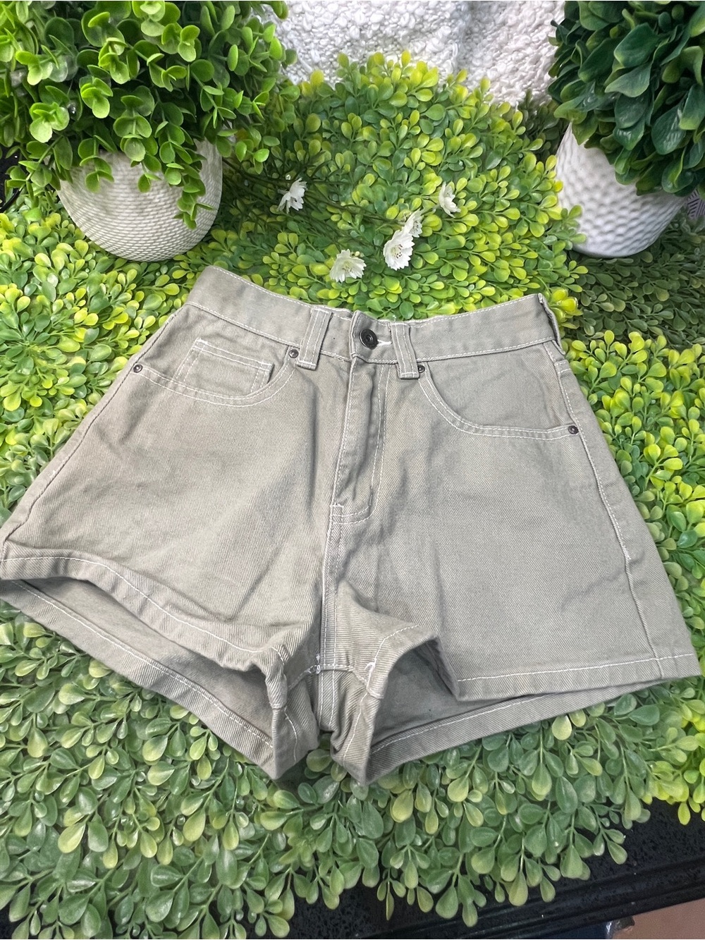 Cotton On Sage High-Rise Denim Shorts